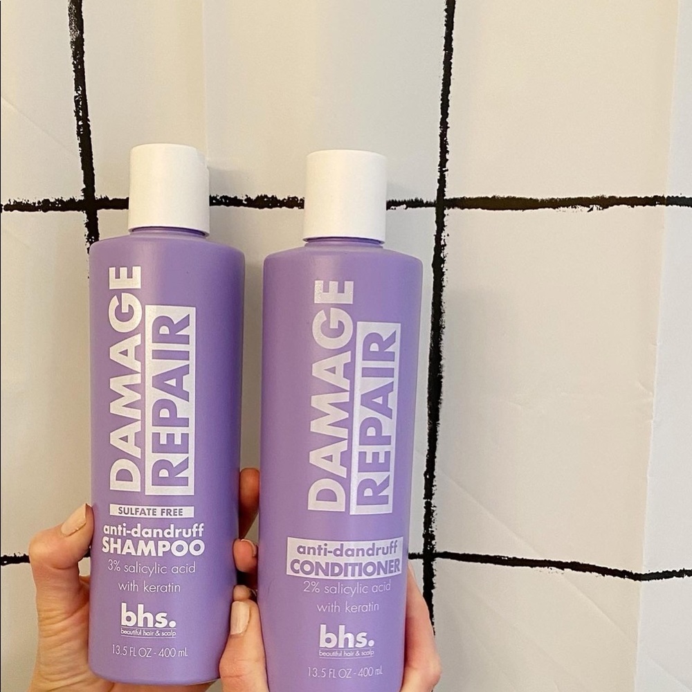Beautiful hair and scalp damage repair shampoo and conditioner